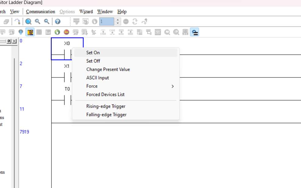 set value during program monitor